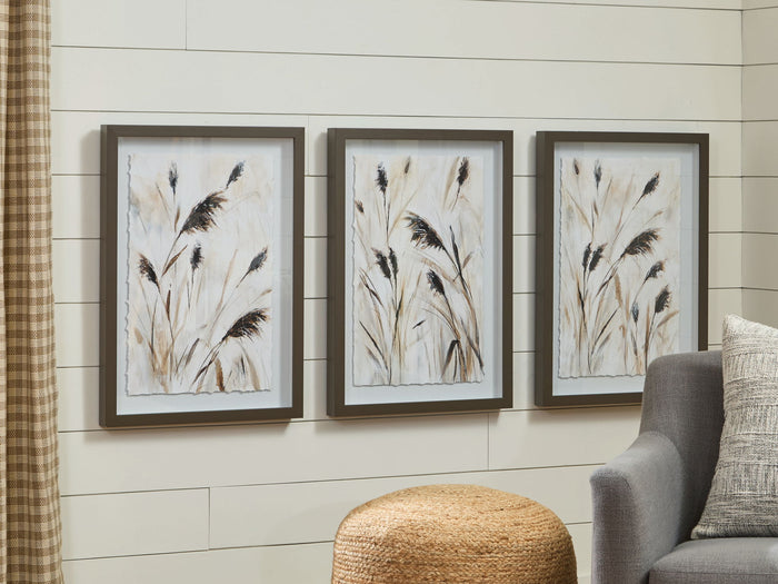 Honslow - Wall Art Set (Set of 3) - Brown / Black / White image 3
