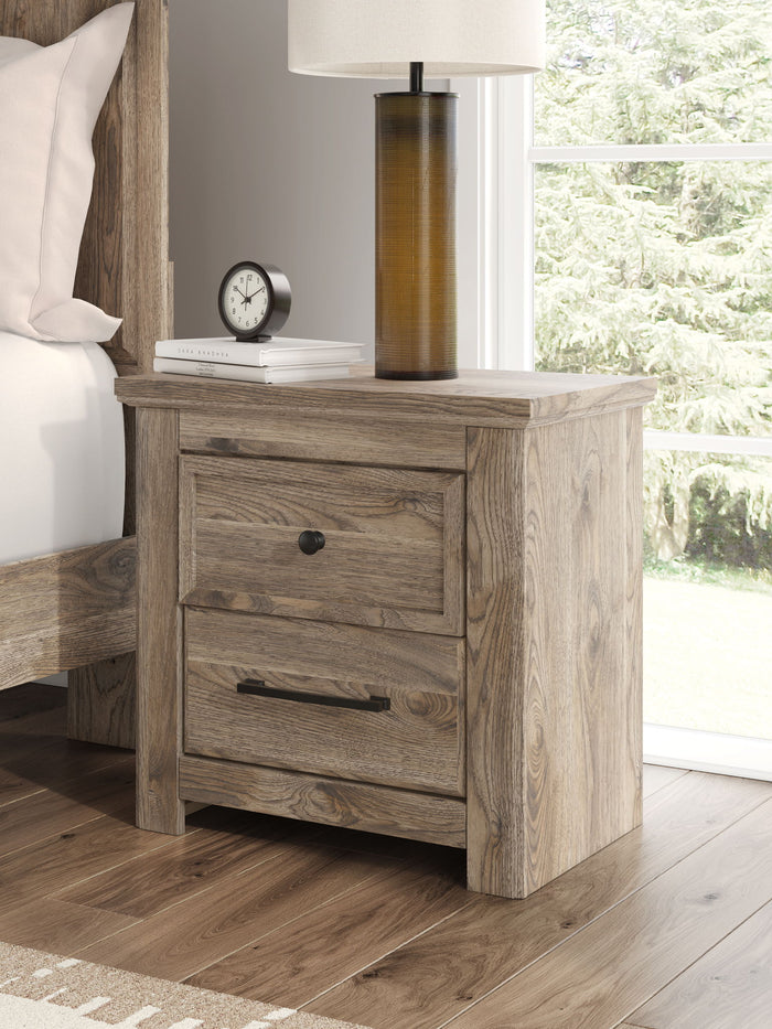 Rusticott - Two Drawer Night Stand - Brown image 1