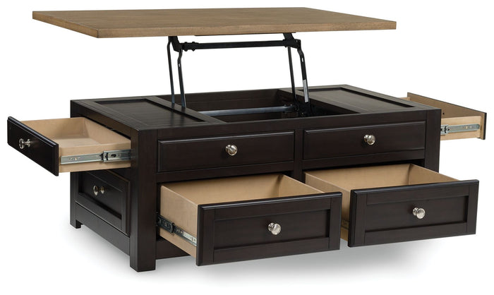 Drazmine - Lift Top Cocktail Table - Brown image 4