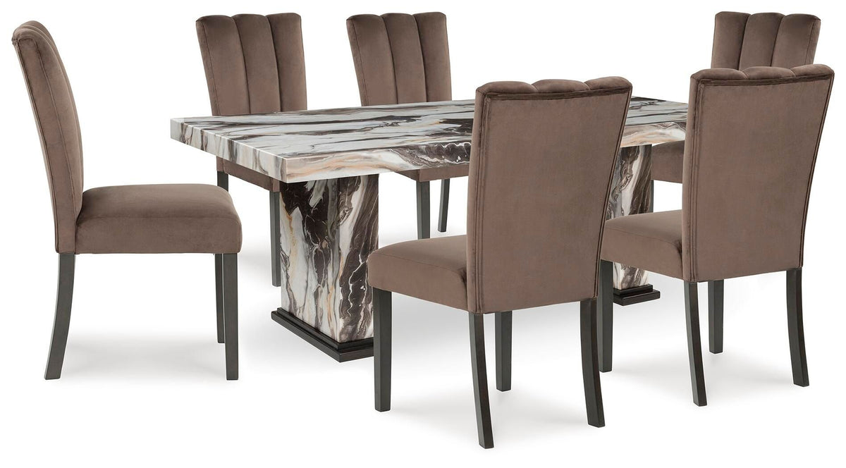 Dark Brown / 7 Pc. Table, 6 Chairs