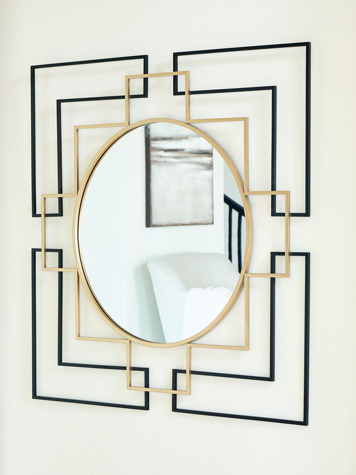 Oceanal - Accent Mirror - Black / Gold Finish image 3