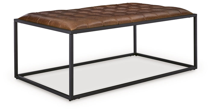 Junsor - Cocktail Ottoman - Brown / Black image 1