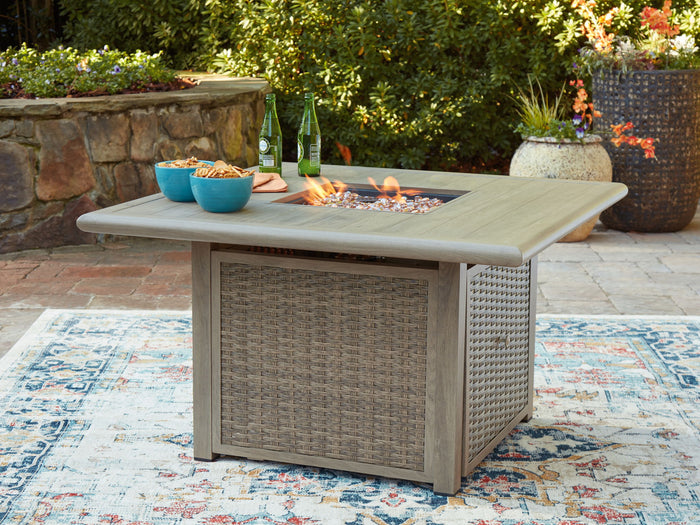 Cliff Trails - Square Fire Pit Table - Beige image 4