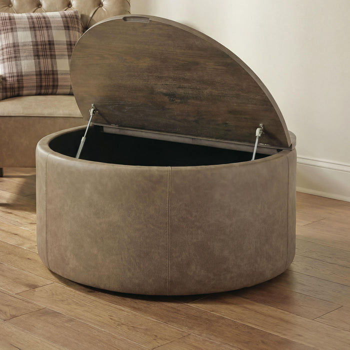 Bethanstone - Storage Ottoman - Warm Brown image 4