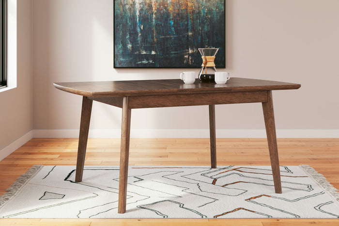 Lyncott - Rectangular Dining Room Butterfly Extension Table - Brown image 3