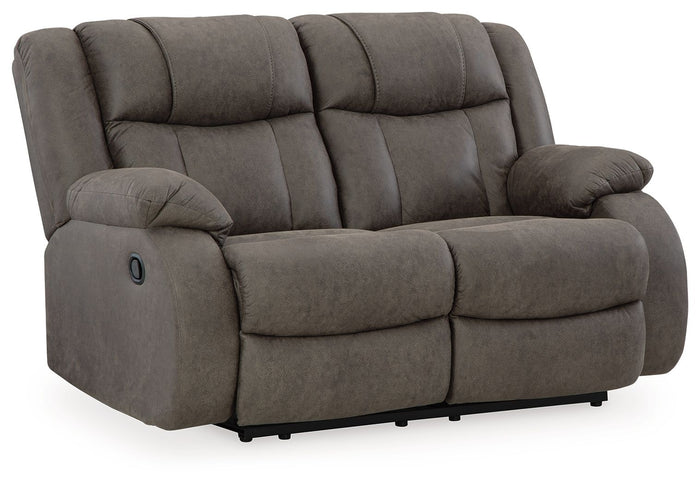 First Base - Reclining Loveseat - Gunmetal image 4