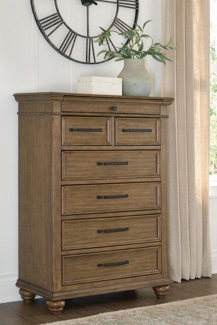 Karallin - Seven Drawer Chest - Medium Brown image 3