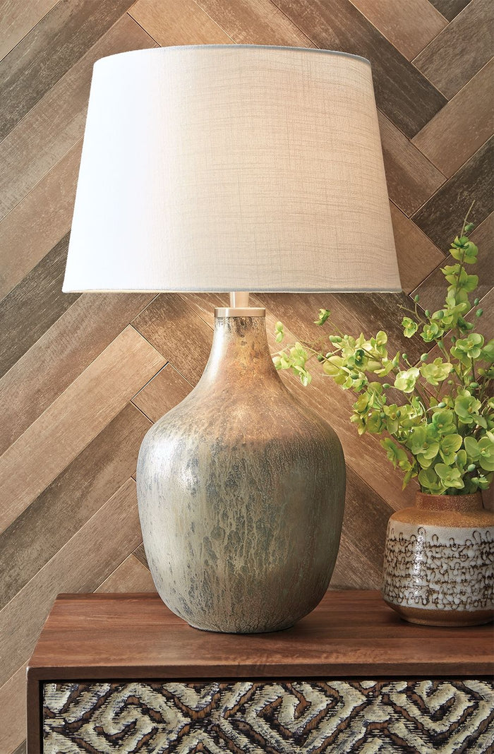 Mari - Glass Table Lamp  - Gray / Gold Finish image 4
