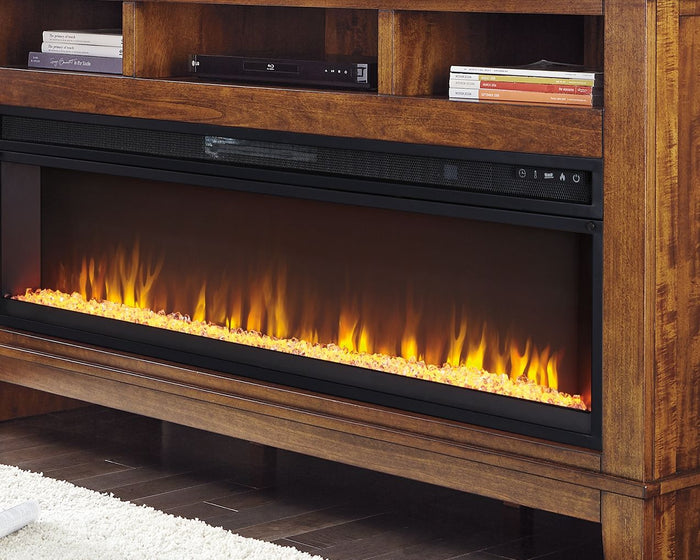 Entertainment Accessories - Wide Fireplace Insert - Black image 4