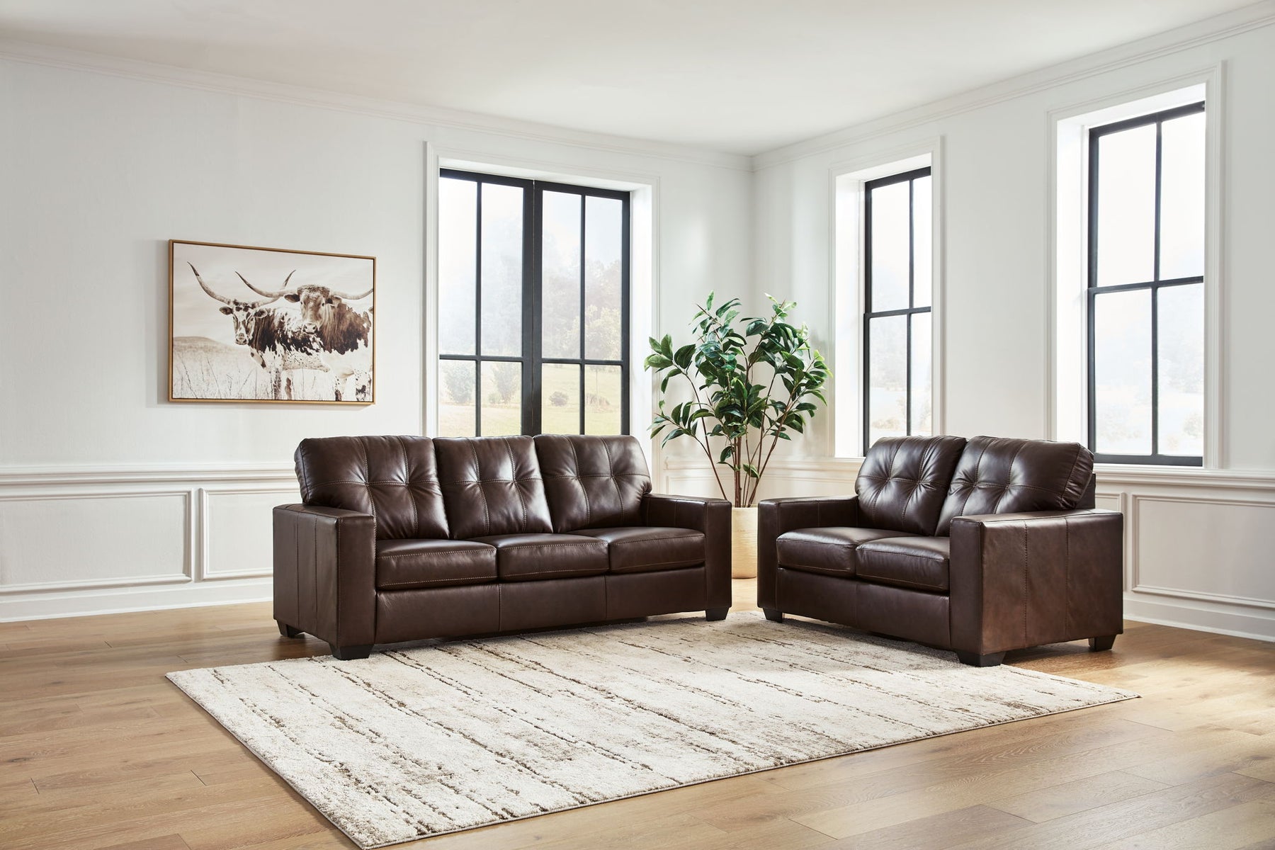 Dark Brown / 2 Pc. Sofa, Loveseat