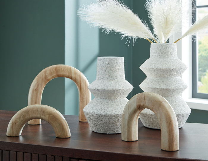 Maddwarth - Accessory Set (Set of 5) - White / Natural Brown image 3