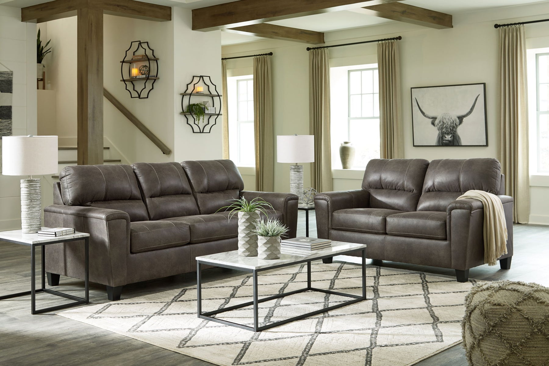 Dark Gray / 2 Pc. Sofa, Loveseat