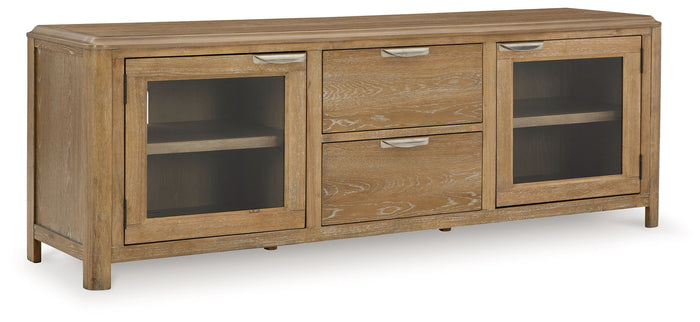 Rencott - Extra Large TV Stand - Light Brown image 1