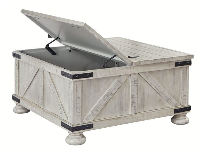 Carynhurst - Cocktail Table with Storage - Whitewash image 3