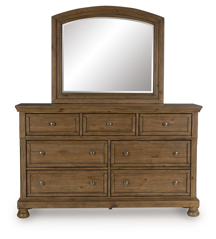 Feddinger - Dresser And Mirror - Medium Brown image 3