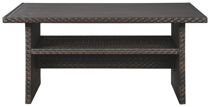 Easy Isle - RECT Multi-Use Table - Dark Brown / Beige image 4