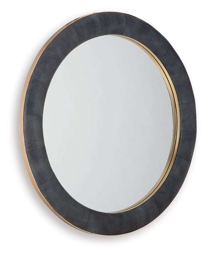 Corinsworth - Accent Mirror - Charcoal / Brass Finish image 4