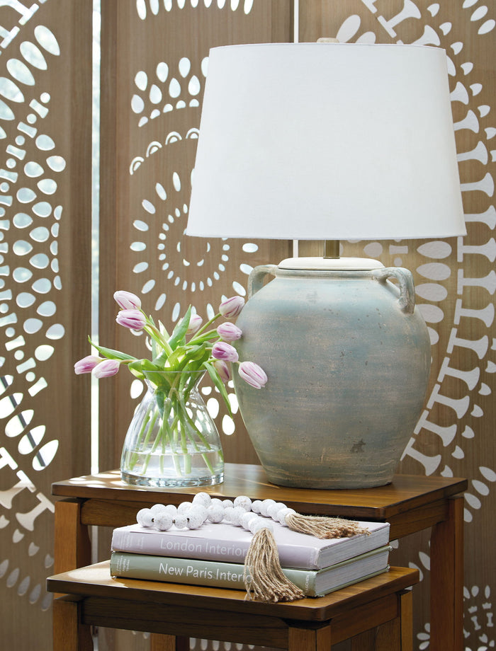 Shawburg - Terracotta Table Lamp - Antique Green image 4
