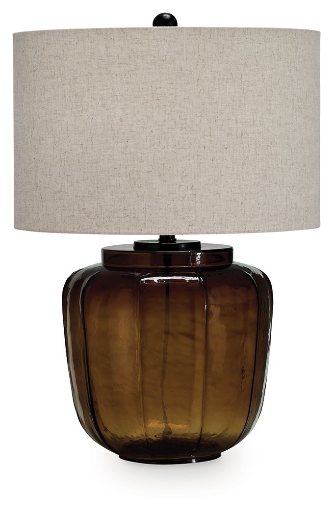 Bainmore - Glass Table Lamp - Amber image 1