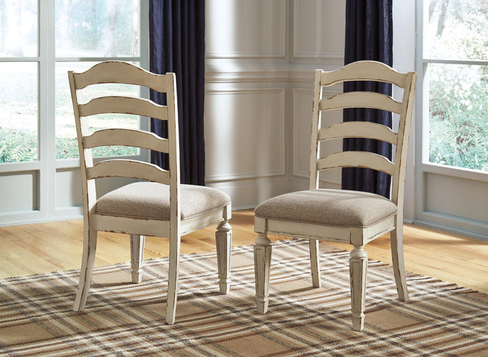Realyn - Dining UPH Side Chair (Set of 2) - Ladderback - Chipped White image 3