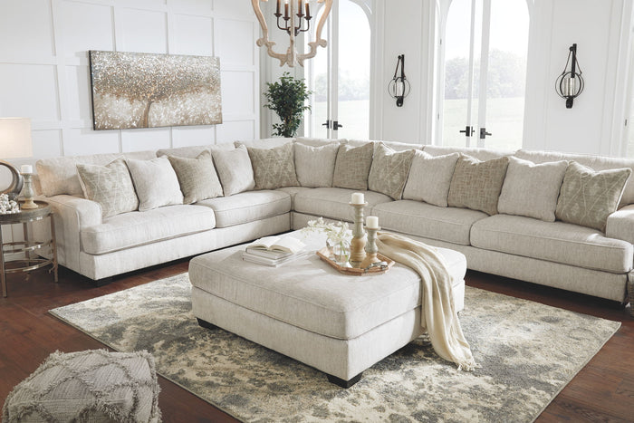 Rawcliffe - Oversized Accent Ottoman - Parchment image 4
