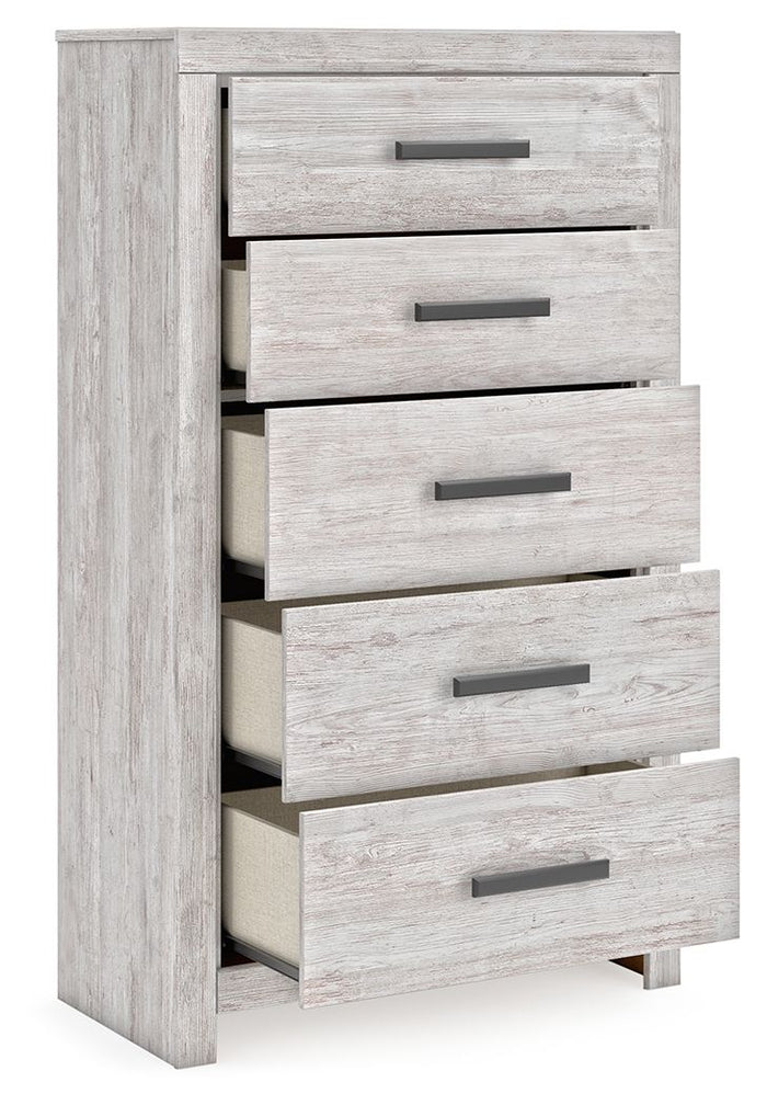 Cayboni - Five Drawer Chest - Whitewash image 4