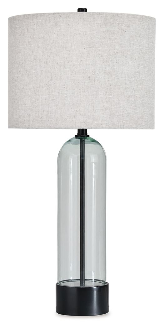 Kerrbrook - Glass Table Lamp - Clear / Black image 1