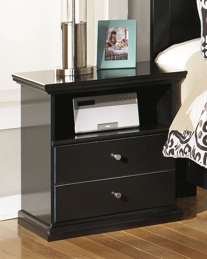 Maribel - One Drawer Night Stand - Black image 4