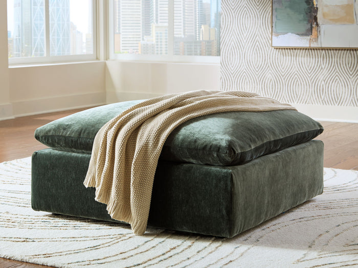 Carriage View - Oversized Accent Ottoman - Jade image 4