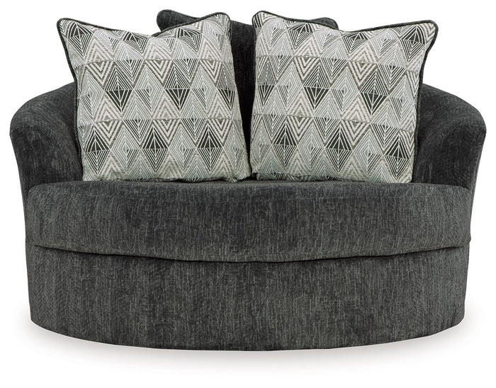 Biddeford - Oversized Swivel Accent Chair - Shadow image 4