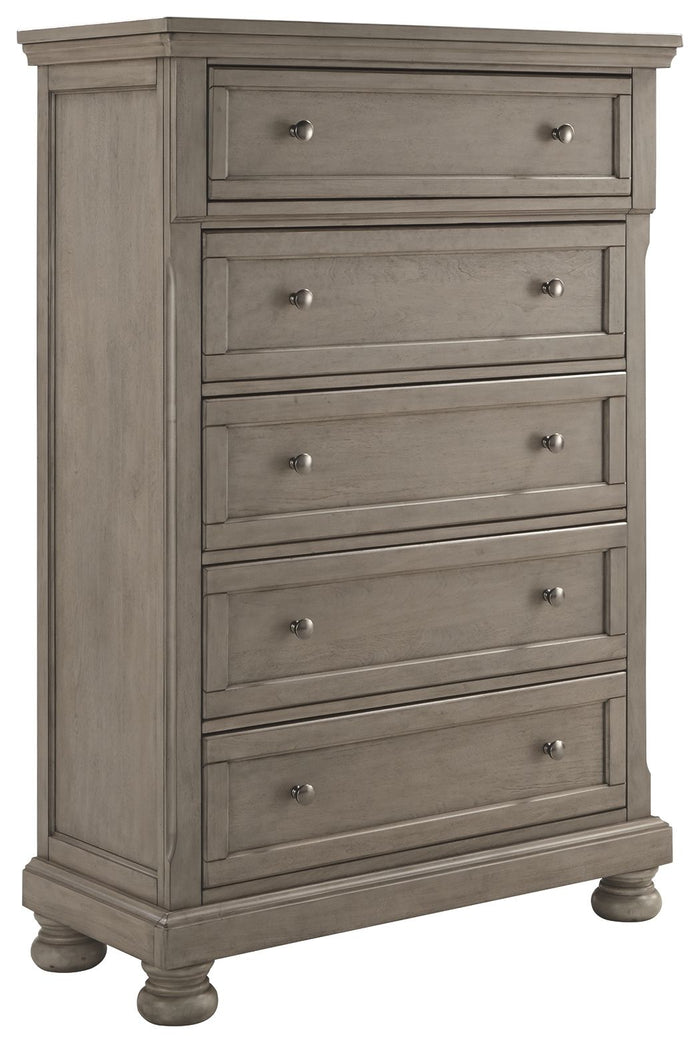 Lettner - Five Drawer Chest - 2-handles - Light Gray image 1
