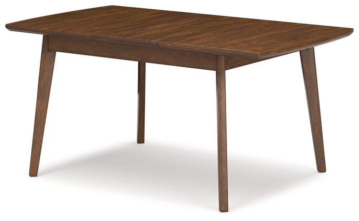Lyncott - Rectangular Dining Room Butterfly Extension Table - Brown image 4