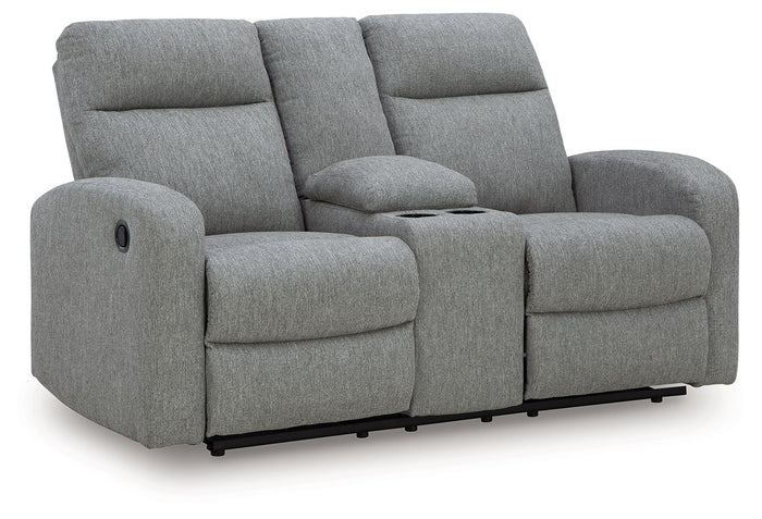 Gauntlet - Double Recline Loveseat With Console - Sterling image 1