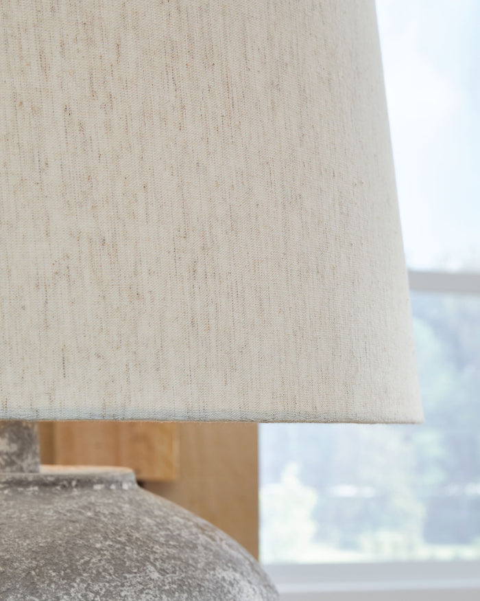 Dreward - Paper Table Lamp - Distressed Gray image 4