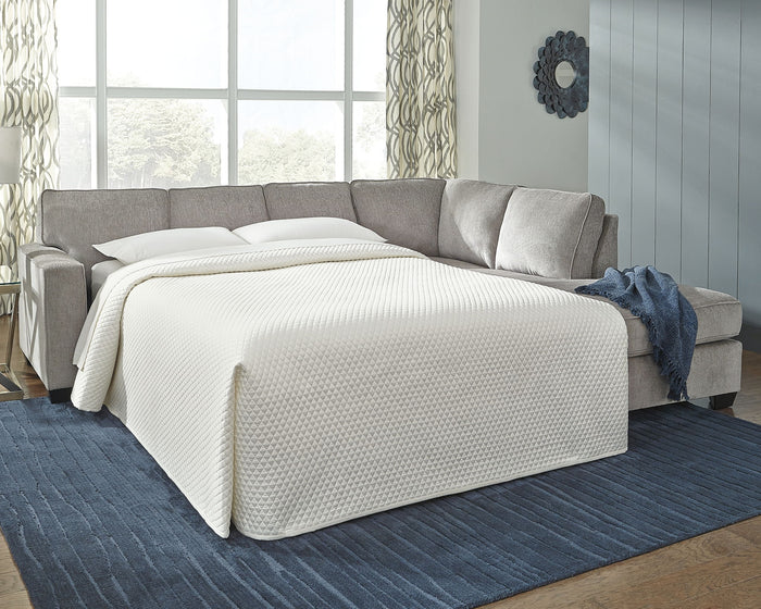 Altari - Right Arm Facing Corner Chaise With Sleeper 2 Pc Sectional - Alloy image 4
