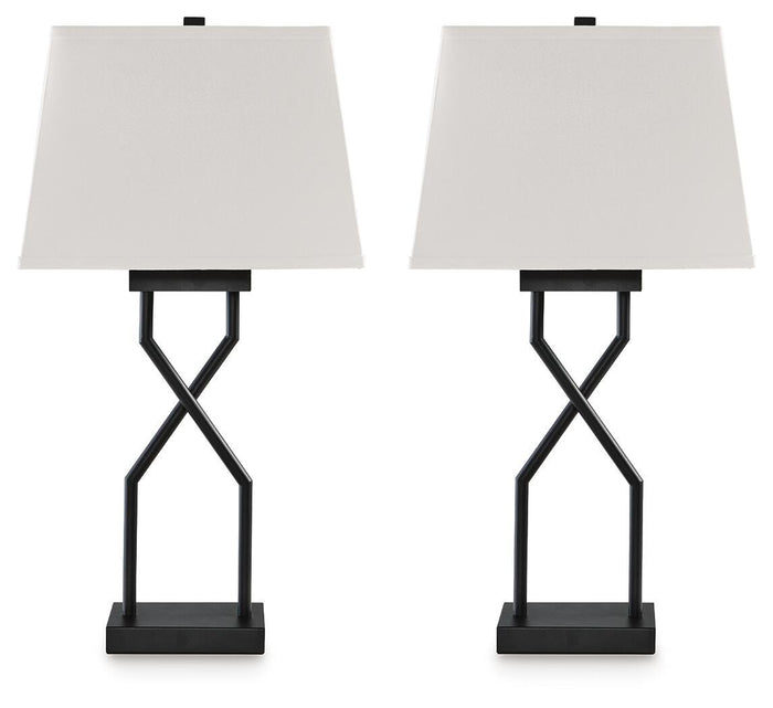 Brookthrone - Metal Table Lamp (Set of 2) - Black image 1