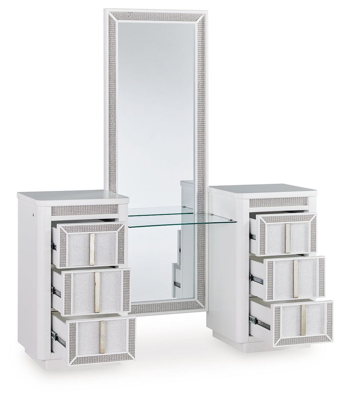 Chalanna - Vanity With Mirror - White image 4