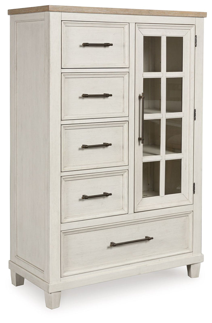 Shaybrock - Door Chest - Antique White / Brown image 1