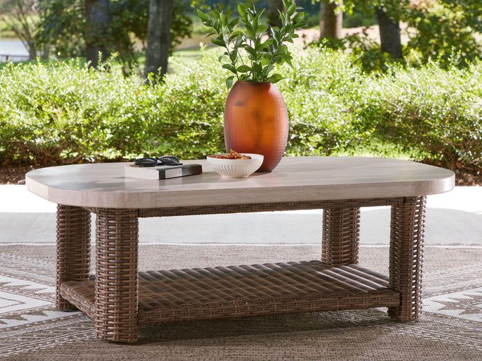 Dolan Creek - Rectangular Cocktail Table - Beige / Brown image 4