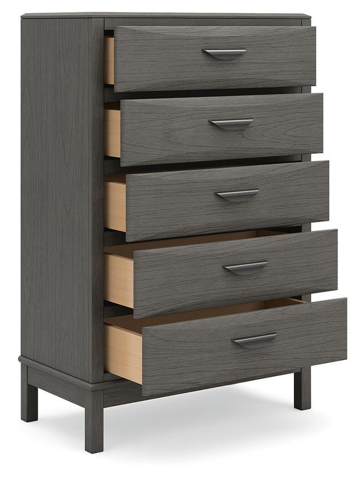 Mazing - Five Drawer Chest - Gray image 4