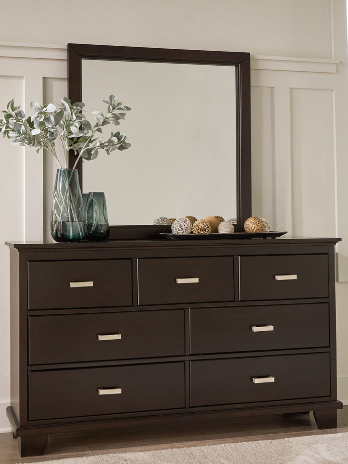 Covetown - Dresser And Mirror - Dark Brown image 4