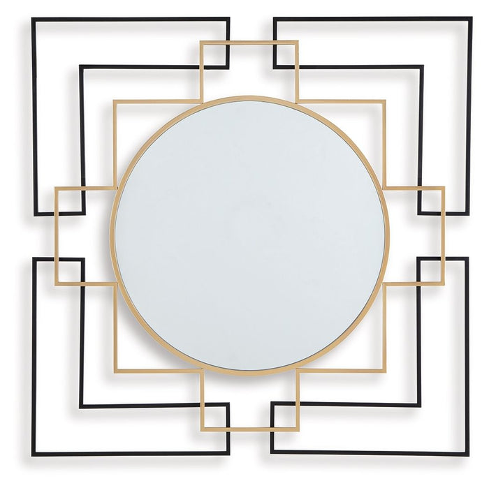 Oceanal - Accent Mirror - Black / Gold Finish image 1