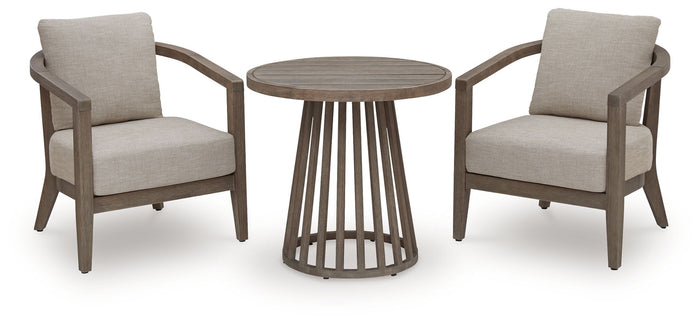 Joy Lagoon - Outdoor Chairs With Cushions/Table (Set of 3) - Beige image 1