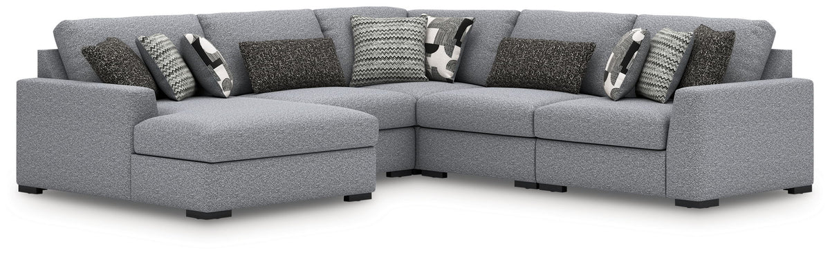 Gray / 5 Pc. Left Arm Facing Corner Chaise Sectional