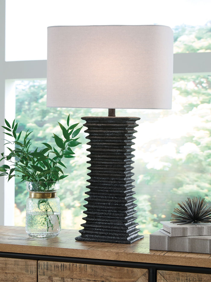Golzar - Poly Table Lamp - Black image 4