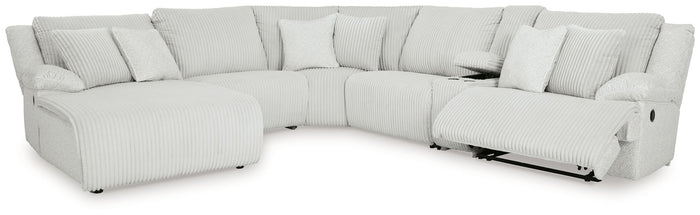 Top Tier - 6-Piece Reclining Sectional With Laf Chaise - Fabric - Alloy image 3