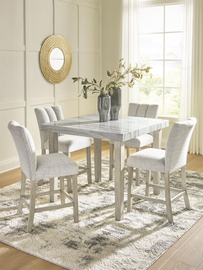 Larawyn - 5 Pc. - Counter Height Dining Table And 4 Barstools - Bisque image 4