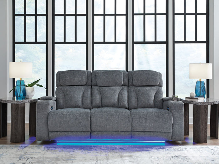 Studio Cave - Power Reclining Sofa - Steel image 4