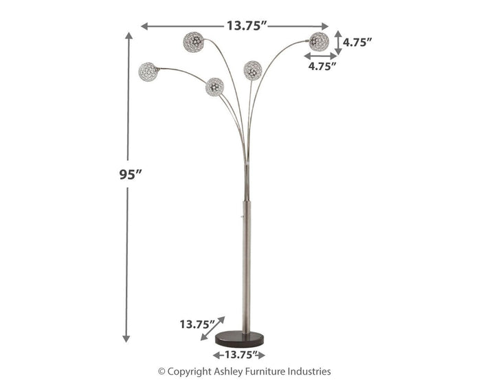Winter - Metal Arc Lamp  - Silver Finish image 4