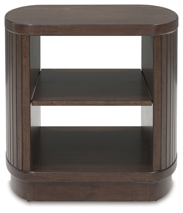 Korestone - Square End Table - Dark Brown image 4